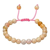 Vista 314 de Amazing Gemstone Yaxaite Bracelet for Women Men's Gifts - Protection Healing Crystal Bracelet - 8mm Gemstone Beaded Adjustable Bracelet Pulseras