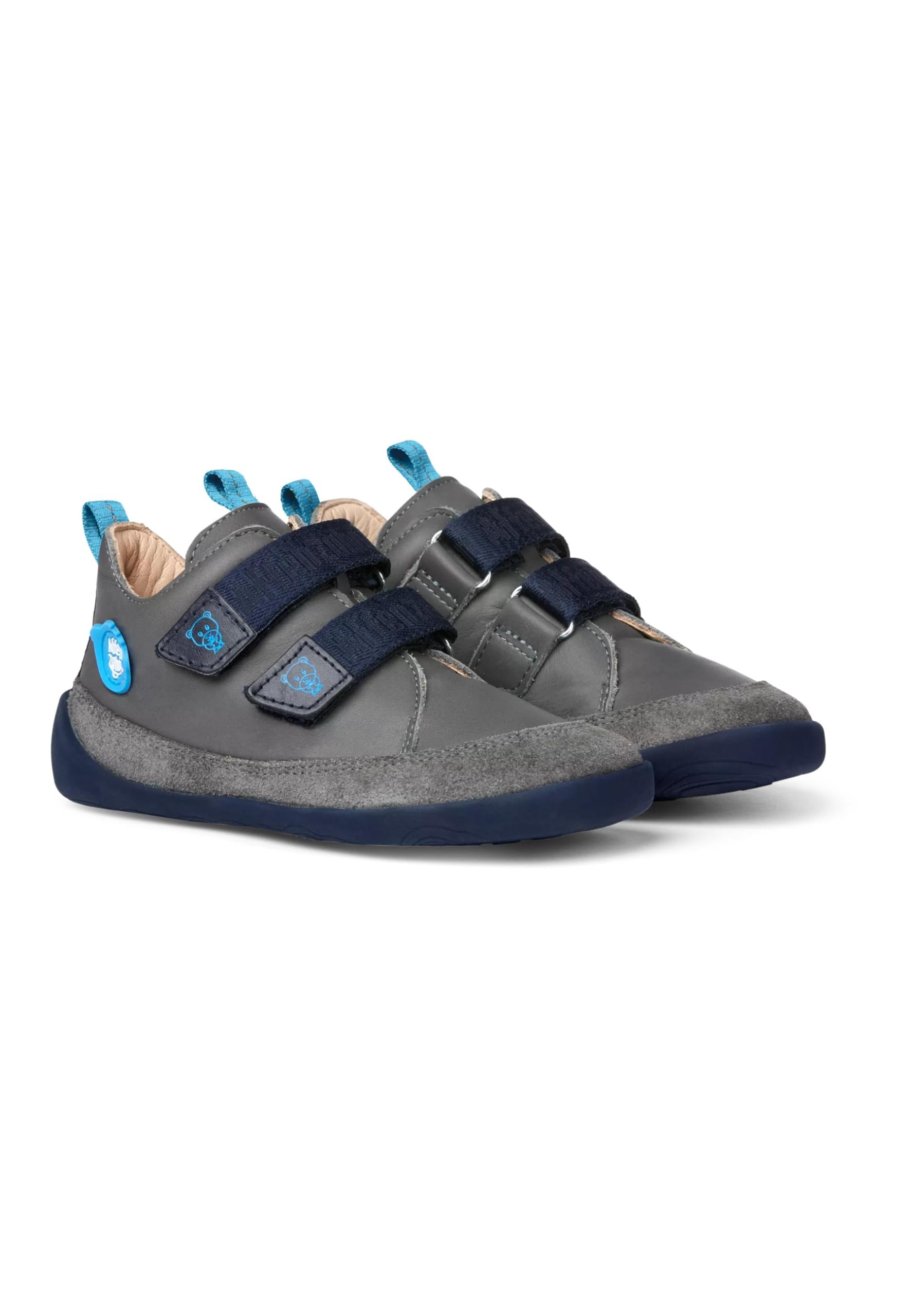 Affenzahn Halbschuh Leder Buddy Bär - Grau 21
