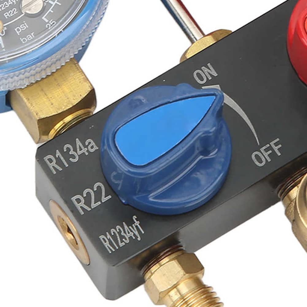 M01 RéFrigéRant Diagnose Manifold Gauge G1/4 ÉTat ManomèTre ManomèTre Outils de RéFrigéRation pour R22/R1234Yf