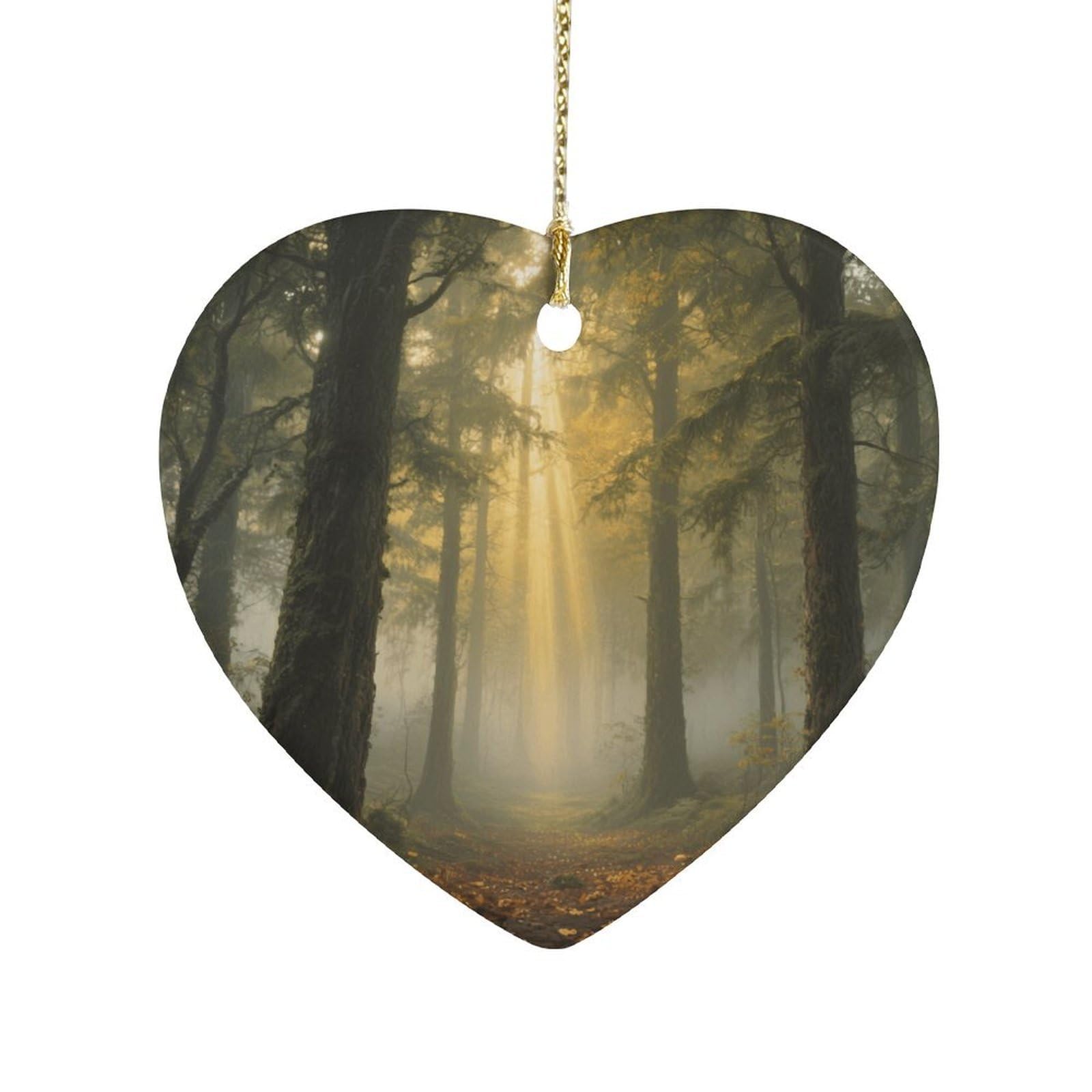 Fekiloot Style Mysterious Primeval Forest Ceramic Ornament Home Decor Keepsake