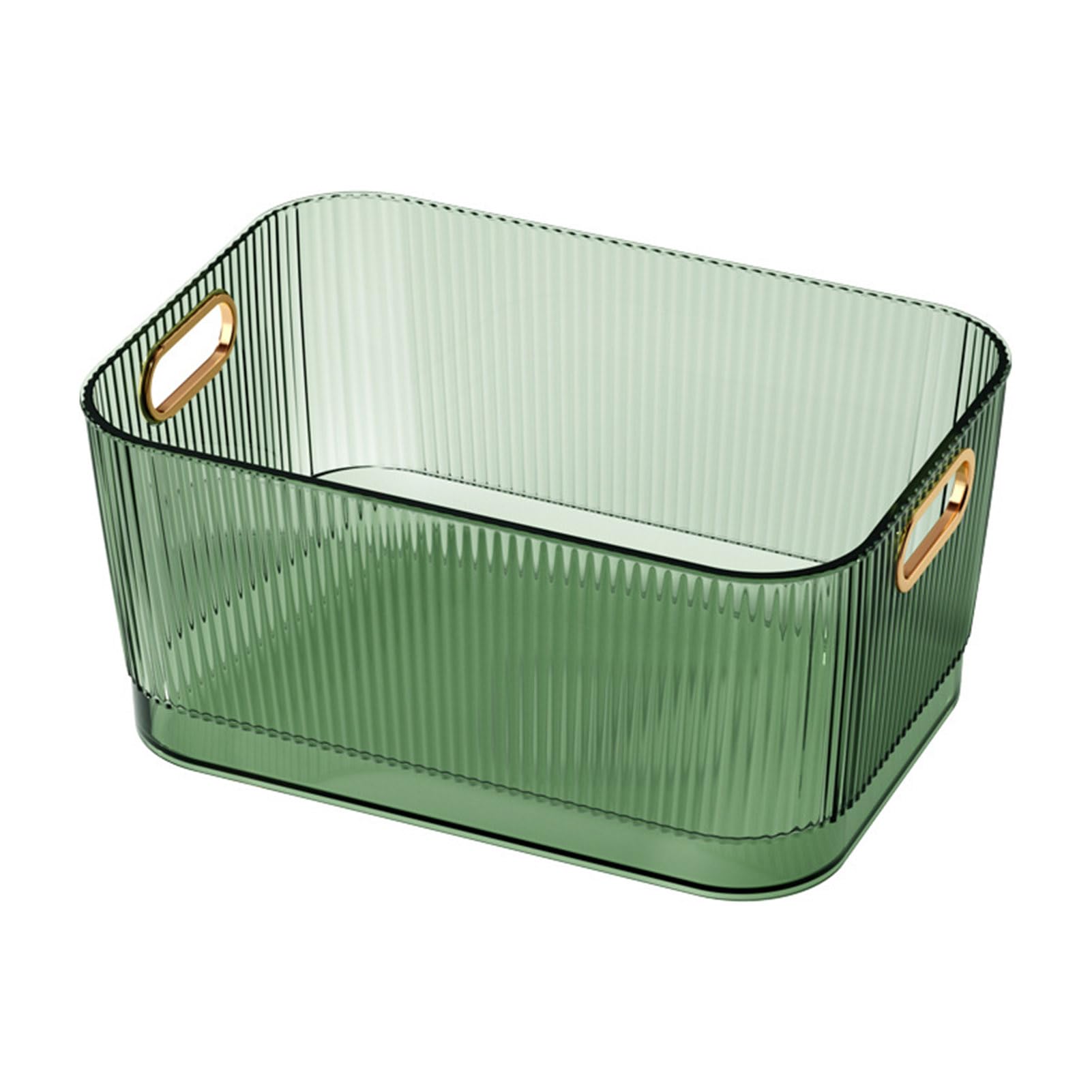 Cesta de almacenamiento acrílica verde de diseño minimalista L 1