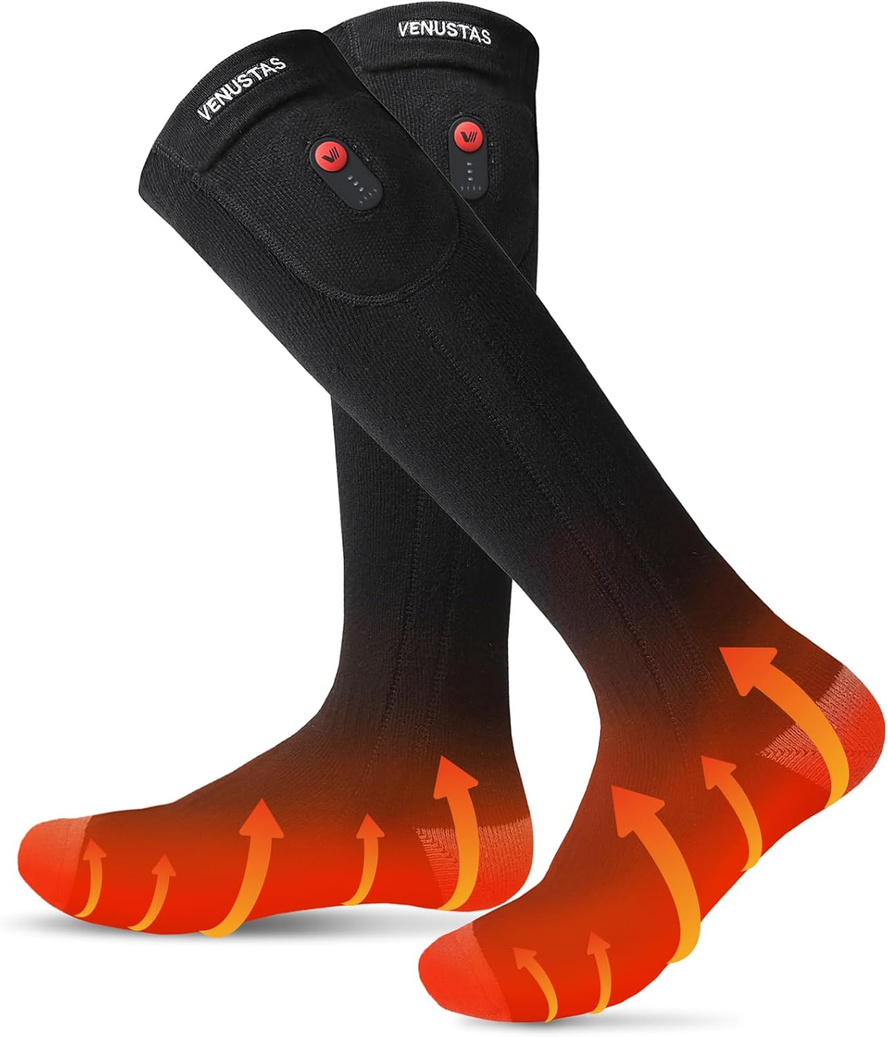 Venustas Heated Socks for Women Men, Up to 11 Hours, Rechargeable Electric Socks with Batteries for Outdoor Ski Hunting