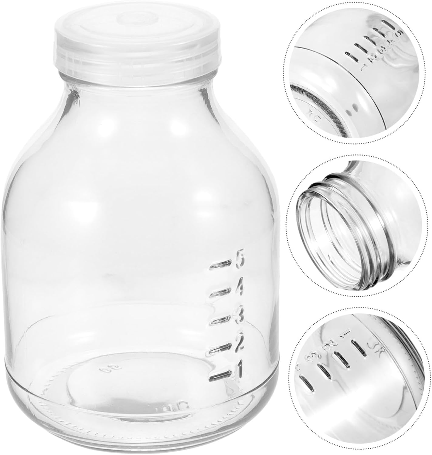 3pcs Mushroom Growth Jar with Air Permeable Lid Transparent Growing Bottle for Indoor Plants for Home Gardening and Propagation