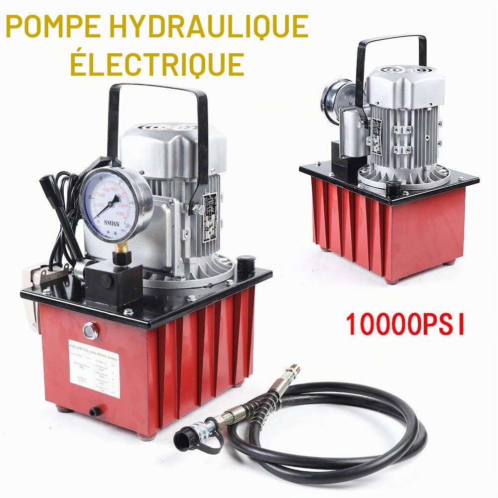 700Bar 750W Pompe Électrohydraulique Électrique Avec Vanne Manuelle Pompe Hydraulique 220V Agrégat Hydraulique Électriquement Actionnée Vanne Manuelle 7L Capacité Huile
