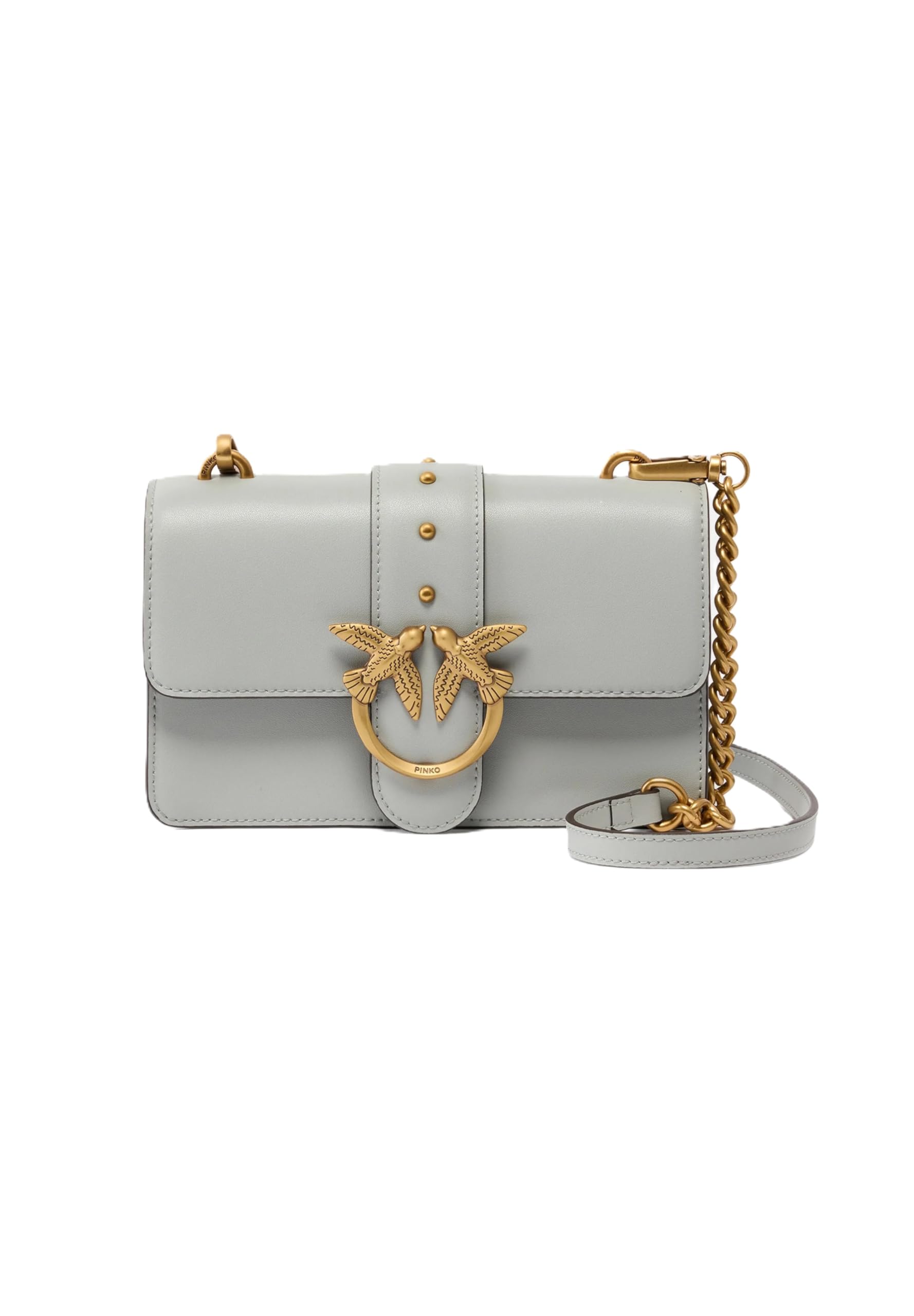 Pinko Borsa love one mini tracolla 105856 A0F1 K32Q grigio perla