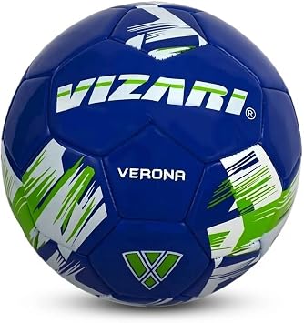 Vizari Verona Soccer Ball | كرة القدم الخارجية مع غلاف TPS متين ومشفرة بوتيل مقواة | كرة القدم للشباب مثالية لممارسة حزمة من 1،6 & 12