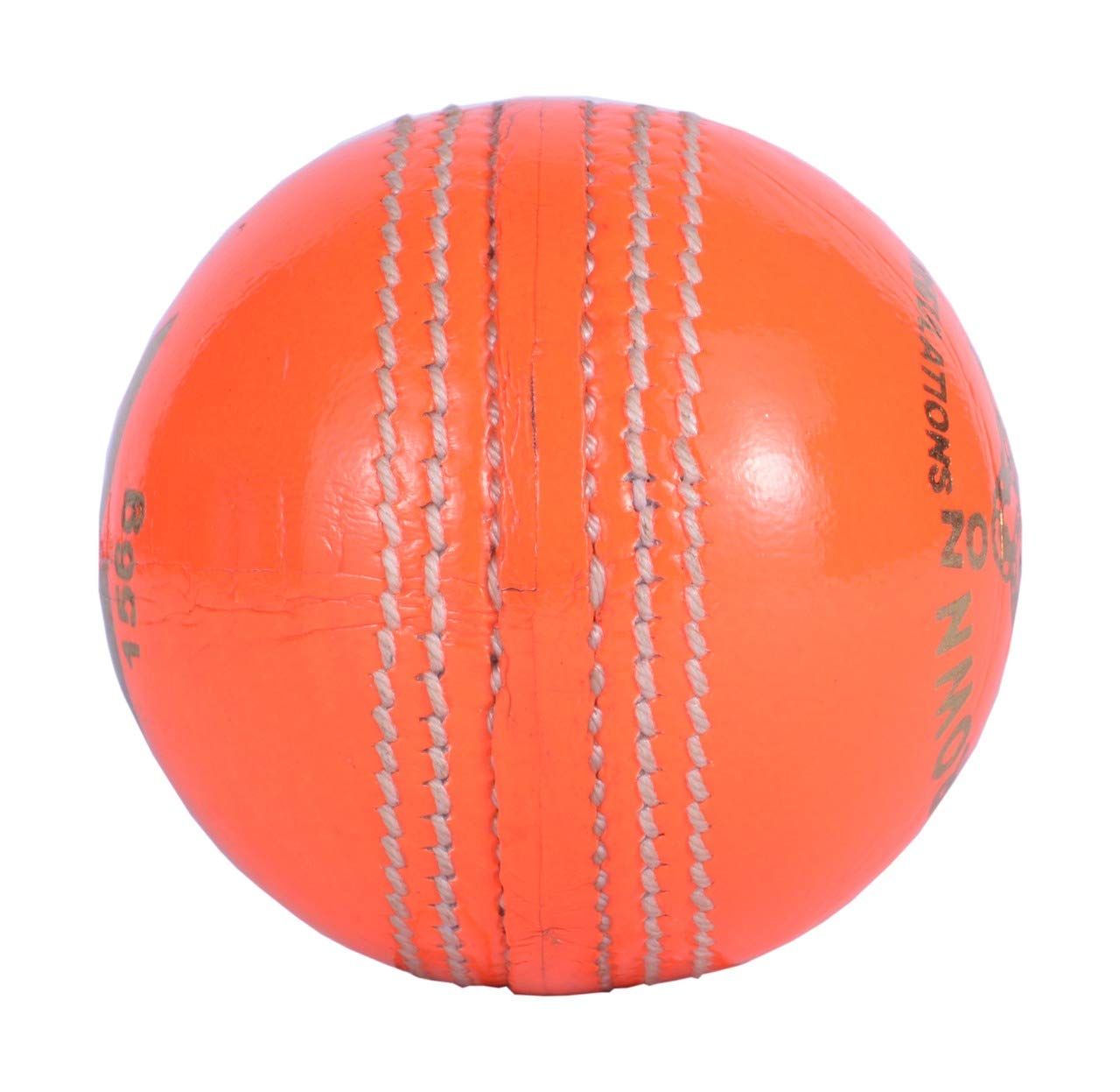BT Orange Cricket Ball - Pack of 6 Genuine Leather Cricket Balls for International Standard Cricket and Practice | Bat-Friendly Hard Cricket Ball Made from Sustainable Sources | 156g 2 Piece - Image 4