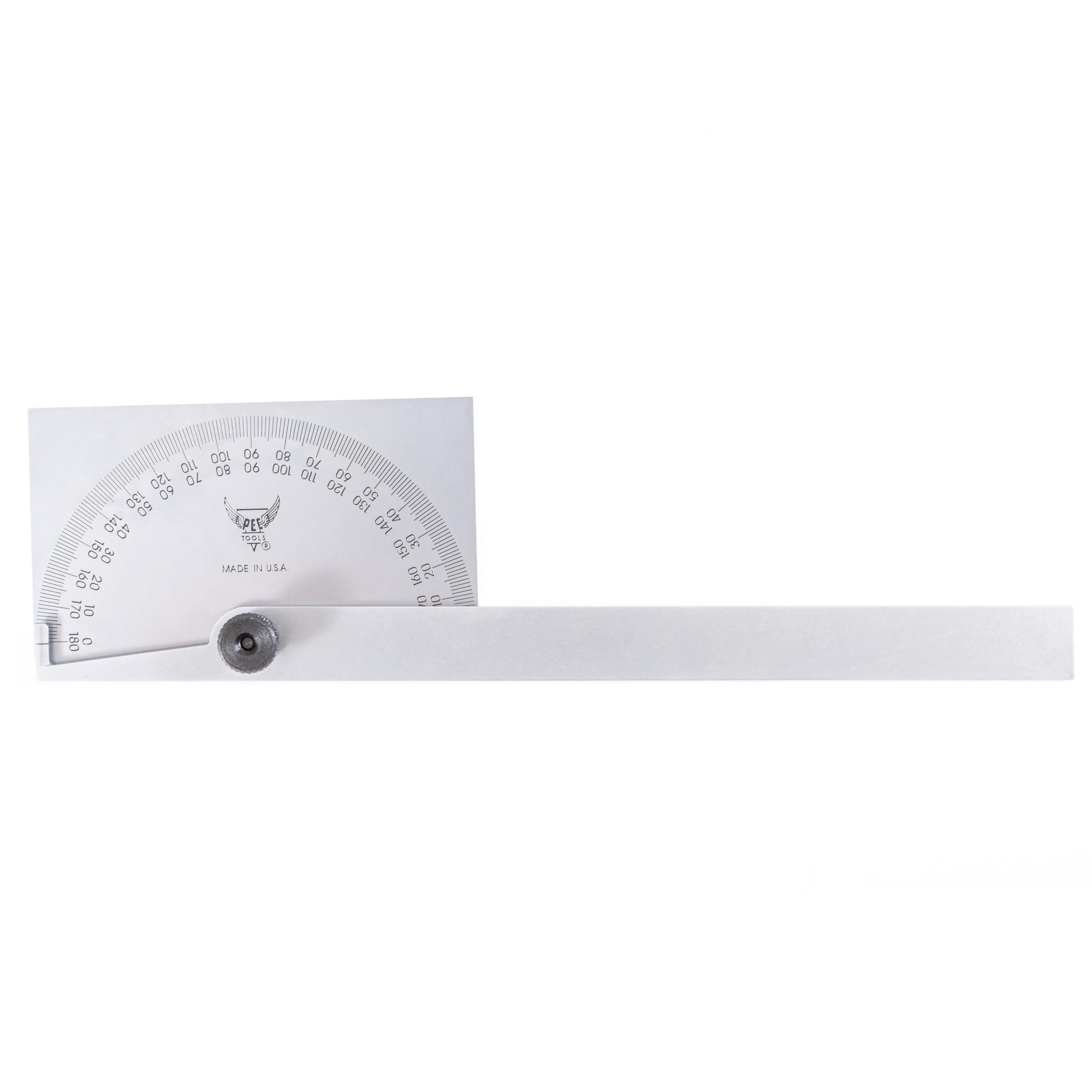 PEC Tools Stainless Steel Angle Protractor - USA Made -2 PEC Tools Stainless Steel Angle Protractor - USA Made -2