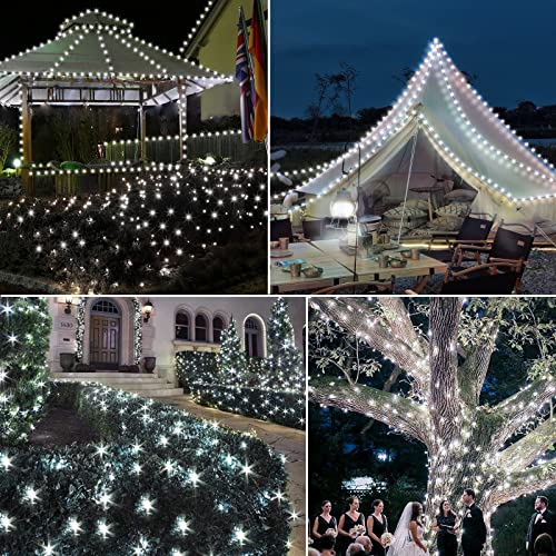 Outdoor String Lights - 262Ft 800 Led Christmas Lights For Outside Ip67 Waterproof, Plug In 8 Modes Fairy Lights Bedroom With Remote For Patio Camping Garden Tree Holiday Party Wedding (Cool White) #TOP6