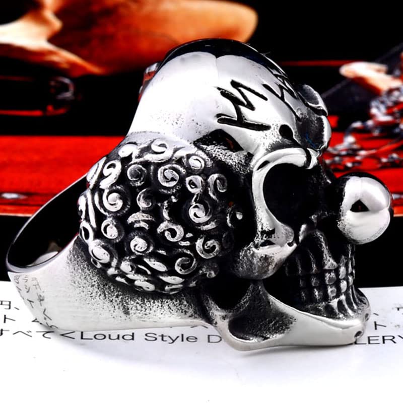 Image of Genuine Stainless Steel Ring Jewelry for Men Fashion Punk Biker Skull Rings