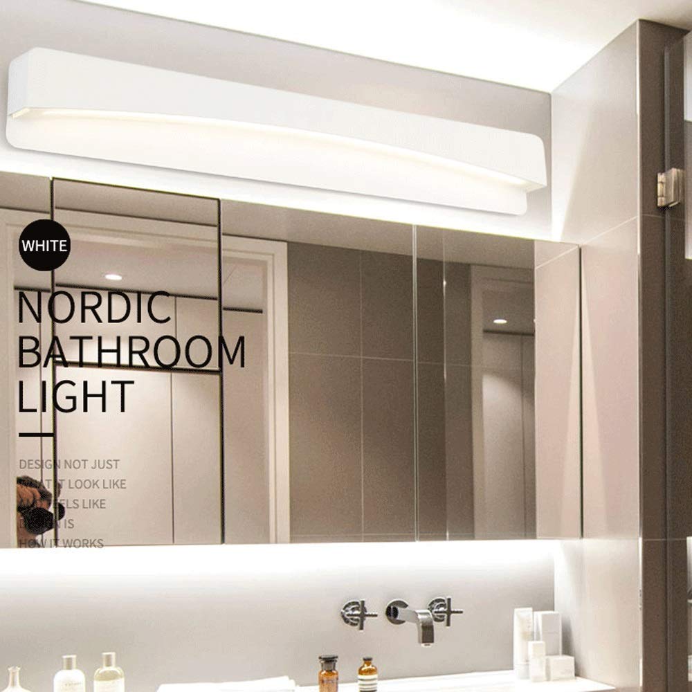 Lampade da parete a parete frontale a specchio moderno a LED, luci per make-up a risparmio energetico, interni impermeabili anti-fog del bagno a specchio lampada lampada lampada [classe energetica A +