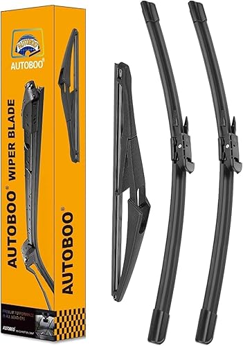 Vista 40 de AUTOBOO Limpiaparabrisas de 21 + 21 pulgadas con limpiaparabrisas trasero de 14 pulgadas de repuesto para Jeep Grand Cherokee 2005 2006 2007 208