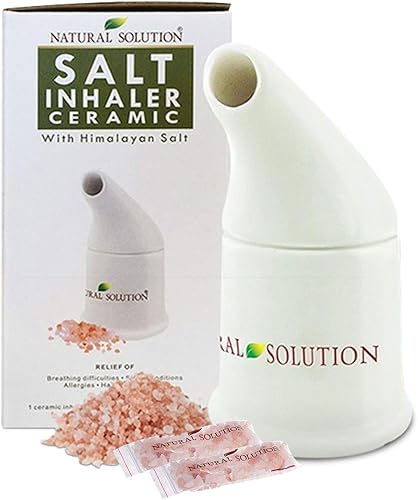 Soporte respiratorio de Natural Solutions, inhalador de sal del Himalaya, color rosa