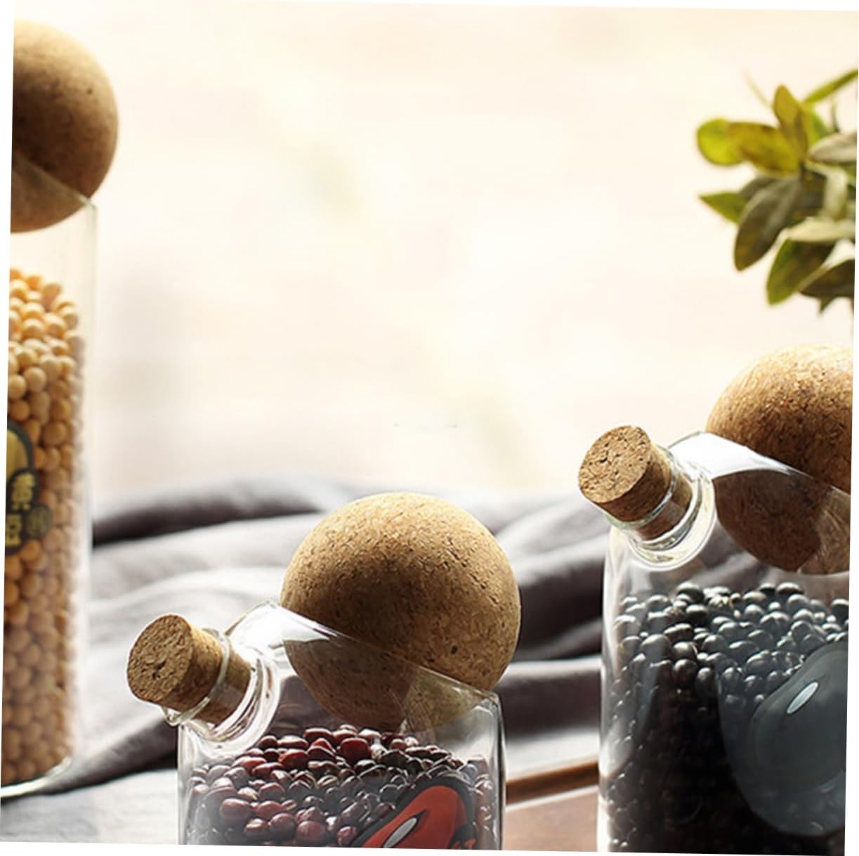 Glass Tea Jar Dry Food Storage Cookie Containers Sealed Container Nut Storage Jar Containers for Food Glass Jars with Glass Jar with Lid Sealed Canisters Household Bamboo B