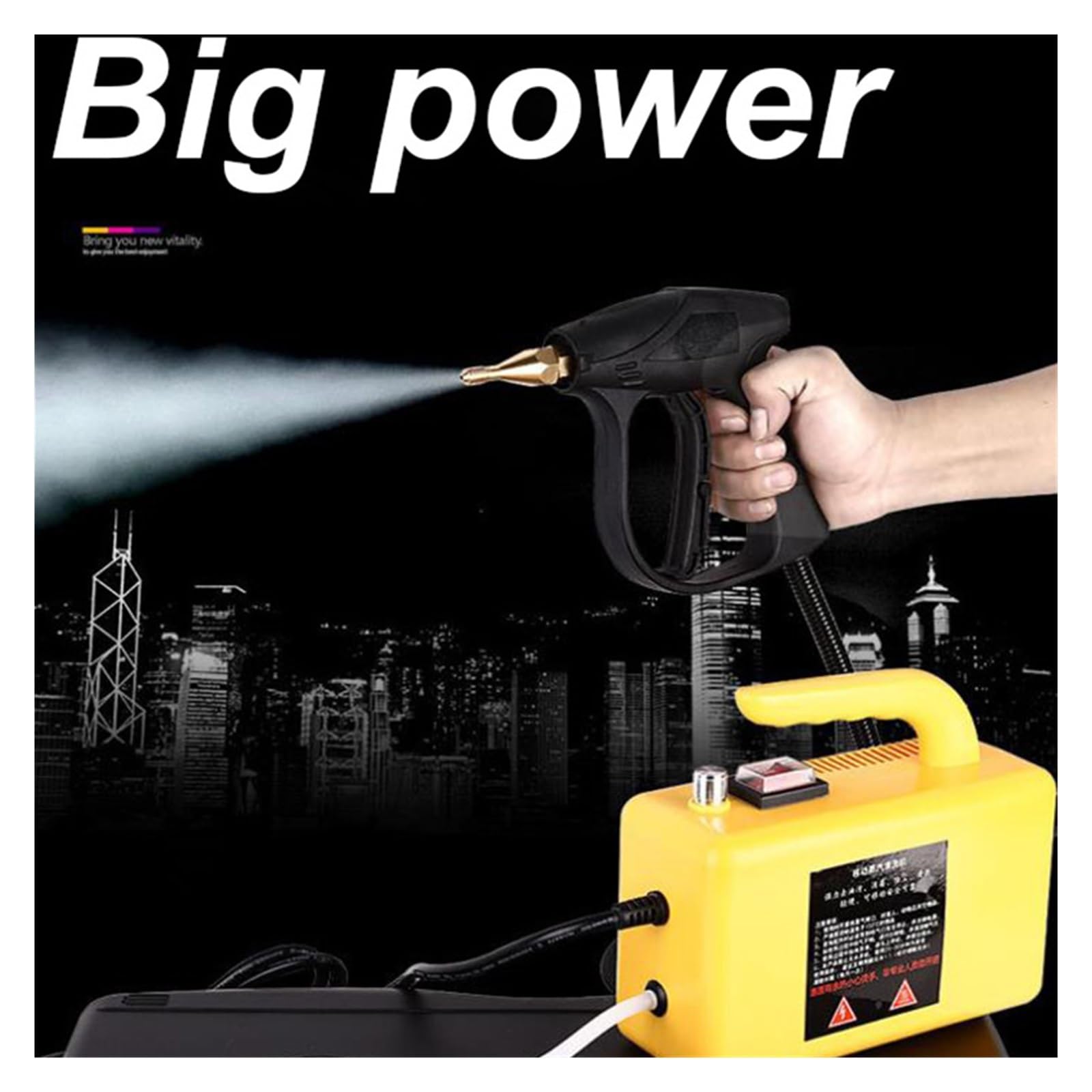 Odkurzacz parowy, Elektryczny odkurzacz parowy do użytku domowego o mocy 2600 W, przenośny ręczny parowiec o mocy 2600 W. Samochodowa szczotka kuchenna Maszyna do czyszczenia