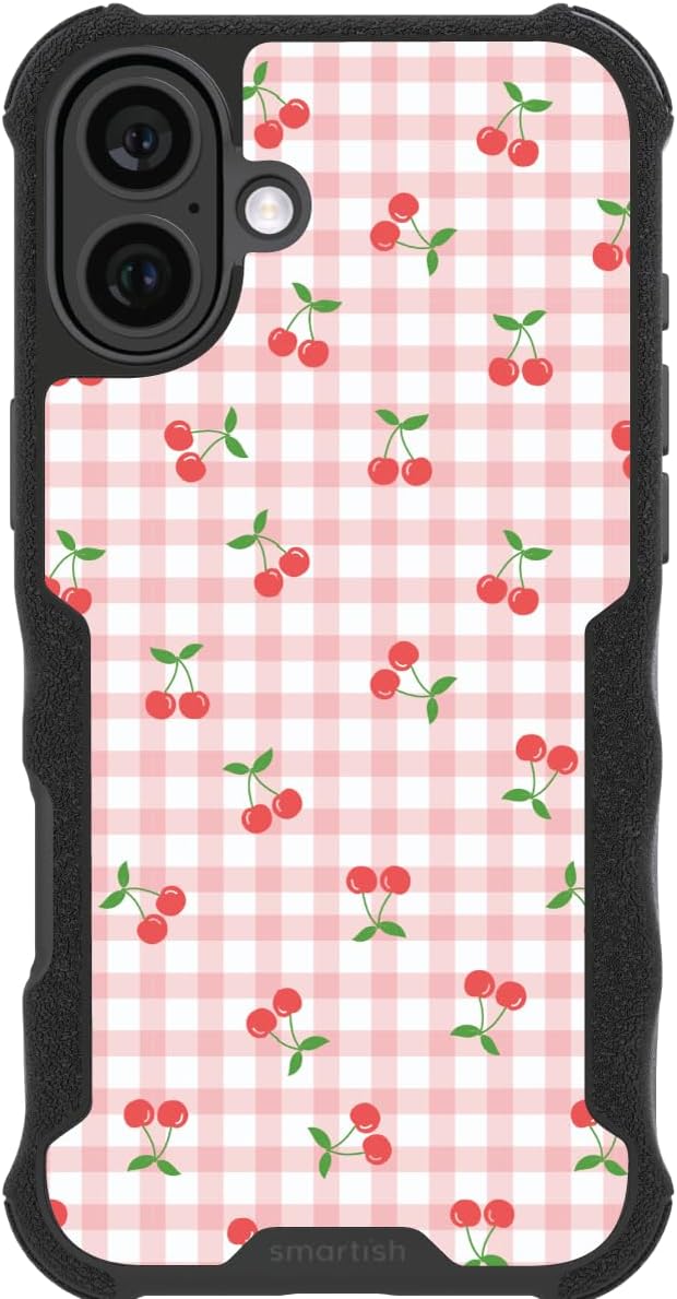 Smartish - Cherry Picnic - iPhone 16 Plus MagSafe Armor Case - Gripzilla [Rugged & Tough] Heavy Duty Armor Case - Fits iPhone 16 Plus