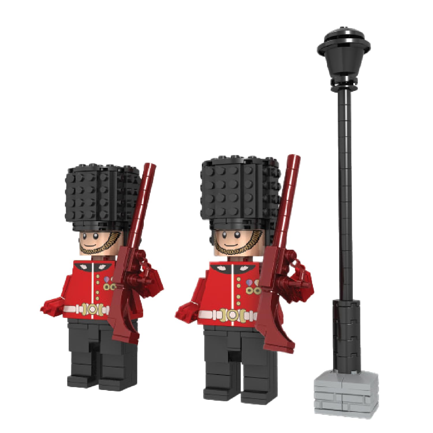 CityBrix King's Guards Royal Construction Brick Set Buildable Model Toy for Kids and Collectors