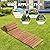 Tangkula 8 ft Roll-Out Garden Pathway, Outdoor Straight Walkway W/Steel Wire & Anti-Slip Texture, Wooden Boardwalk for Garden, Backyard, Seaside, Beach, Wedding, Party, Pathways (22" Wide)
