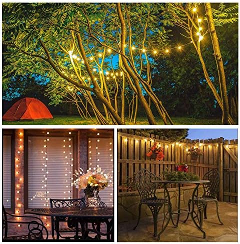 Outdoor String Lights Mains Powered 50Ft, 15M Festoon Lights with 25+2 G40 Clear Bulbs, Waterproof Garden String Light, for Outside, Patio, Backyard, Warm White