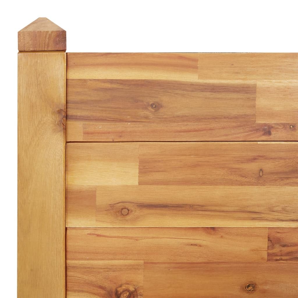 Jardinière surélevée empilable en bois d'acacia 160 x 60 x 84 cm comme jardinière empilable pour le jardin