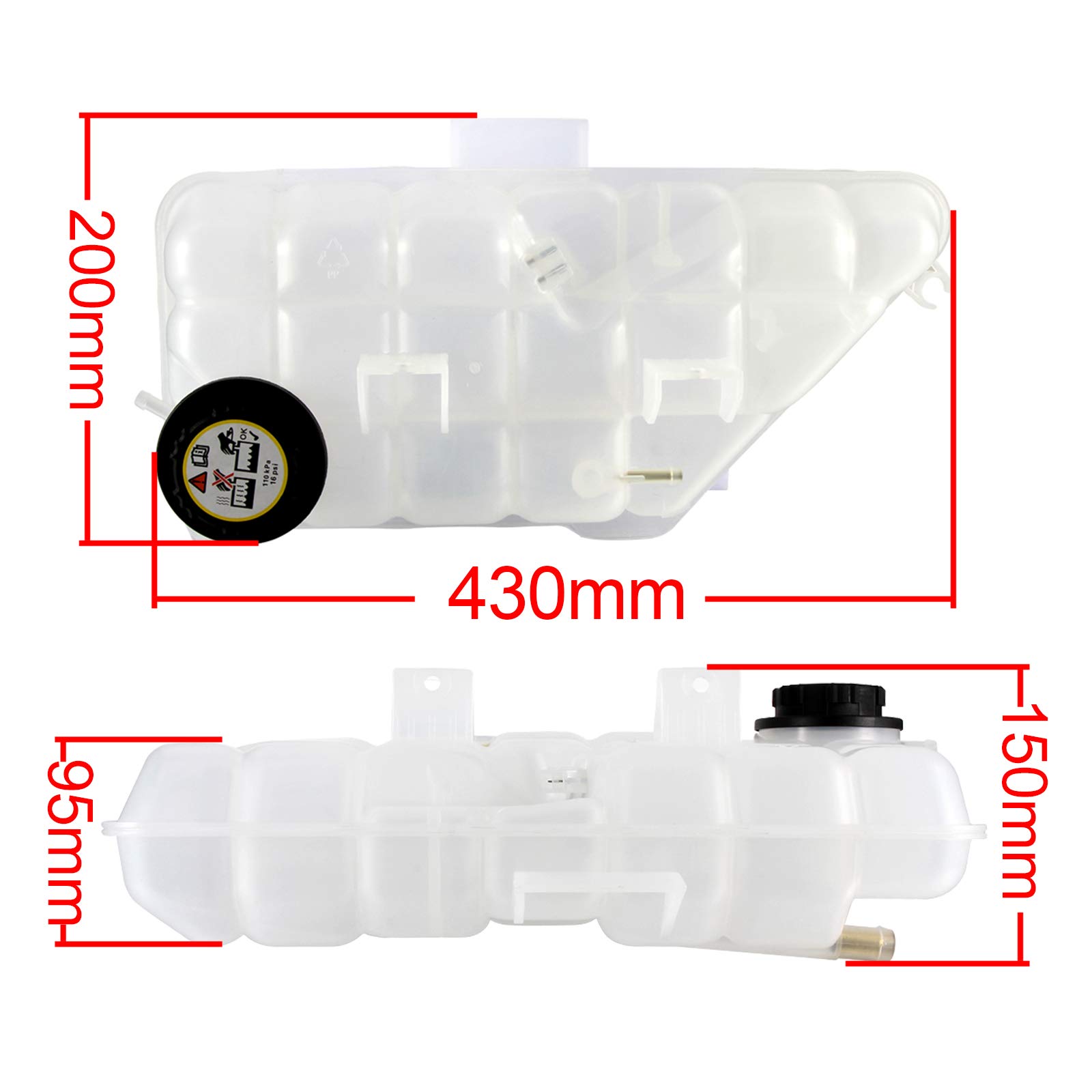 1635000349 Ausgleichsbehälter Kühlmittelbehälter Kühlwasser mit Deckel Kühlmittel Behälter M-Klasse W163 ML 230