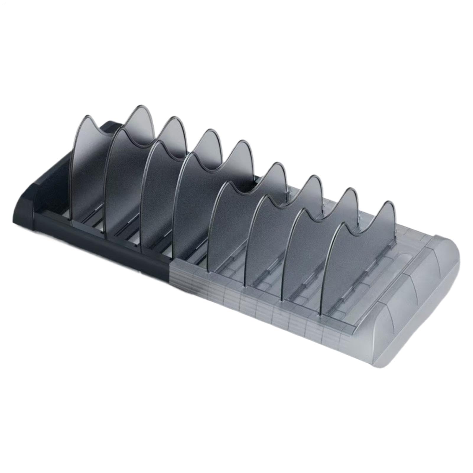 Support couvercle casserole extensible contre le désordre des placards de cuisine 35cm
