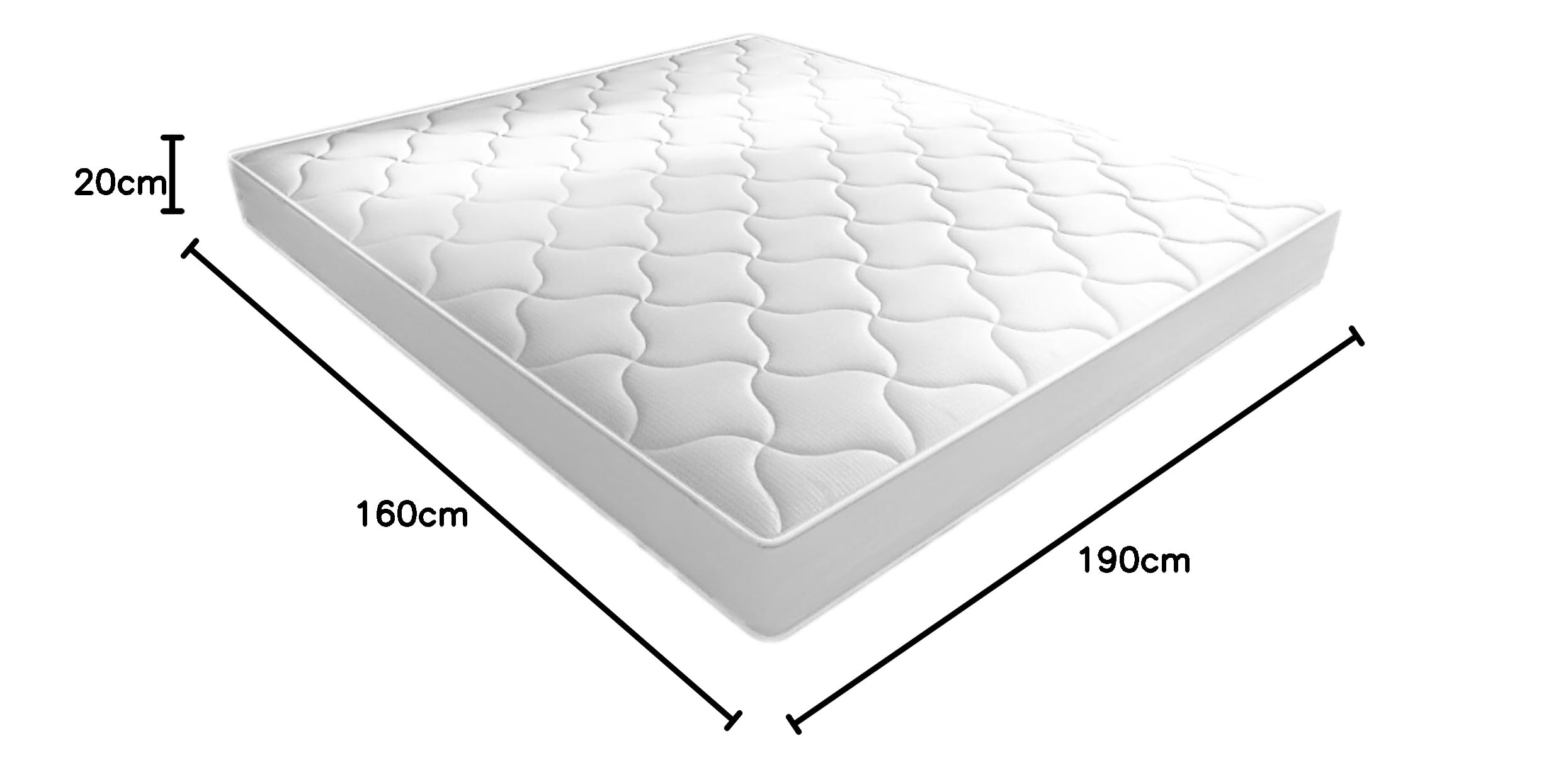 UpNap Nuri Pro | Materasso Matrimoniale in Memory Foam | Altezza 20 cm | Ortopedico e Ignifugo | Rivestimento Anallergico e Antibatterico | Dispositivo Medico Classe 1 | Made in Italy | 160 x 190 cm