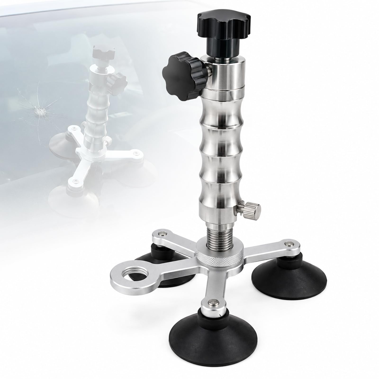 Bomba De Vacío para Reparación De Parabrisas, Herramienta De Acero Inoxidable para Reparar Grietas En Parabrisas De Automóviles, Kit De Reparación De Astillas De Piedra para Parabrisas