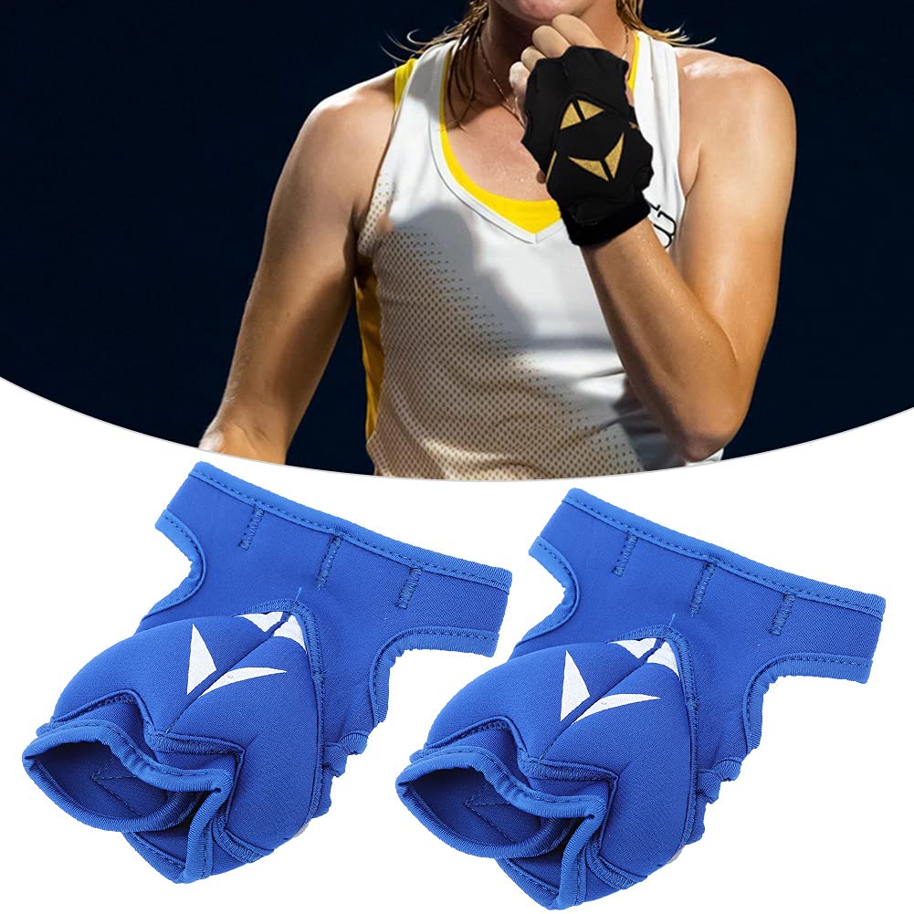 Guanti Fitness per Donna e Uomo, Sollevamento Pesi, Palestra, Mezze Dita, Impugnatura Antiscivolo, Chiusura con Gancio e Anello, Riempiti con Sabbia di Ferro, Tessuto