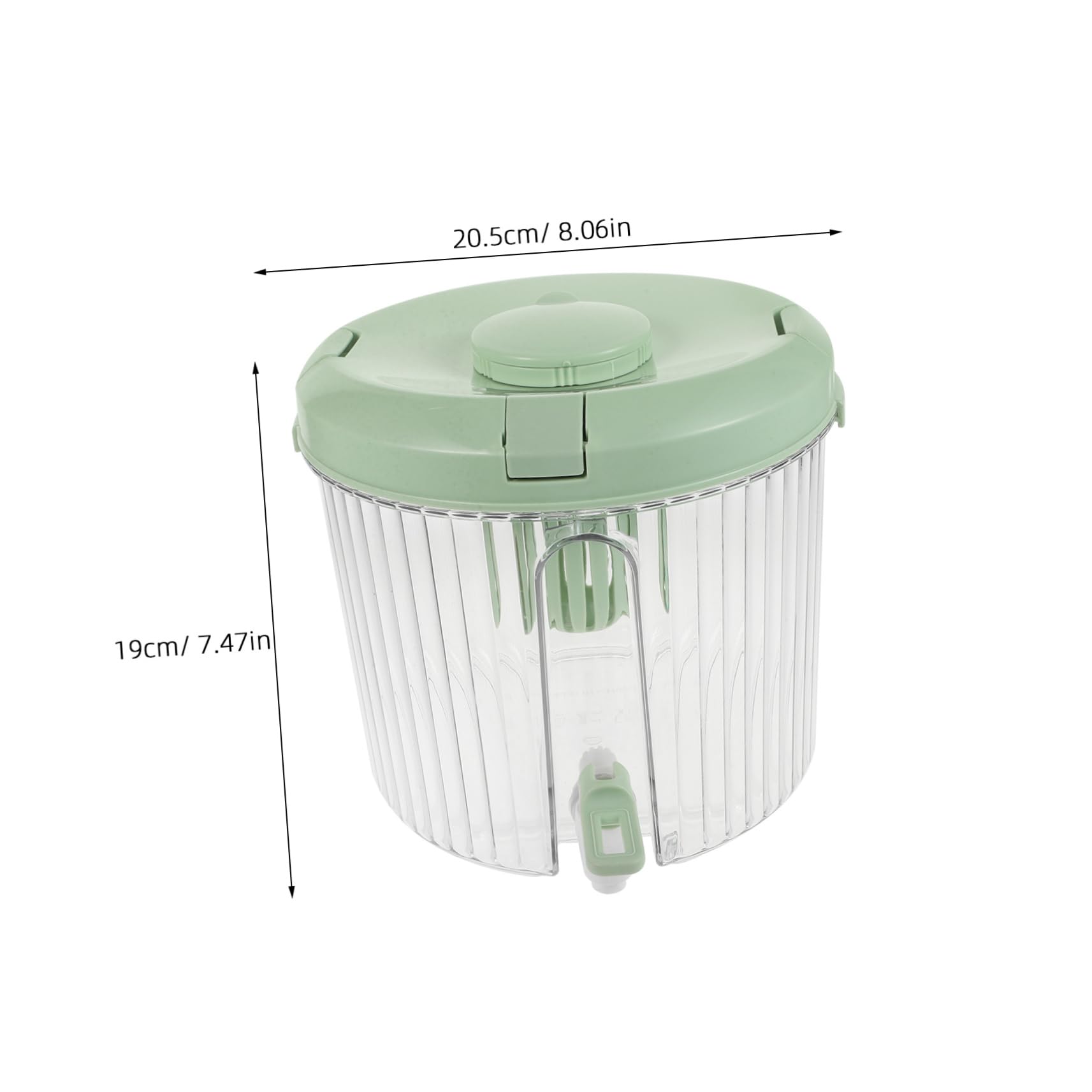 Dispenser Bevande con Rubinetto, Caraffa Rotonda in PP