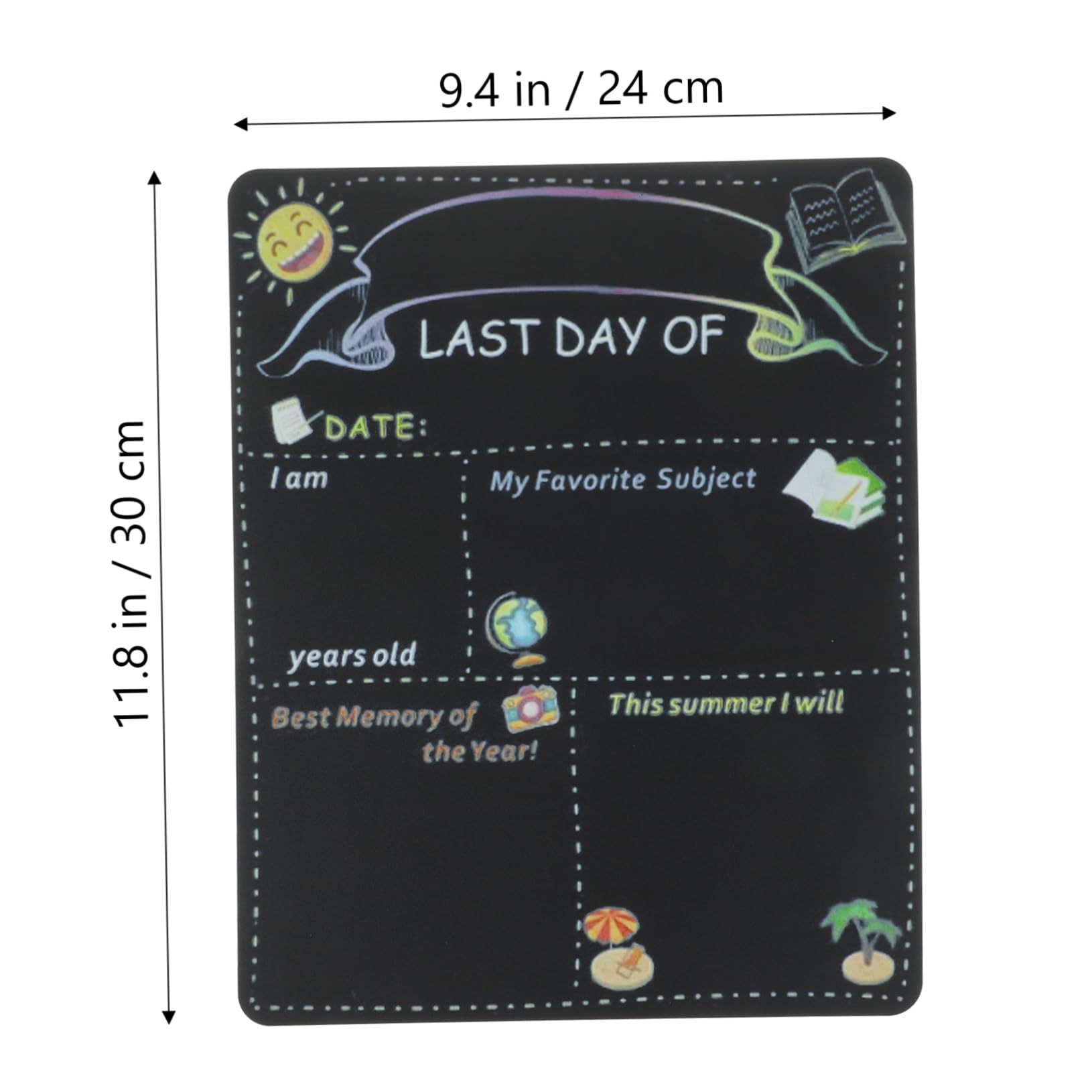 FUNOMOCYA First Day of School Sign Board Wooden Bulletin Board Decor for Classroom