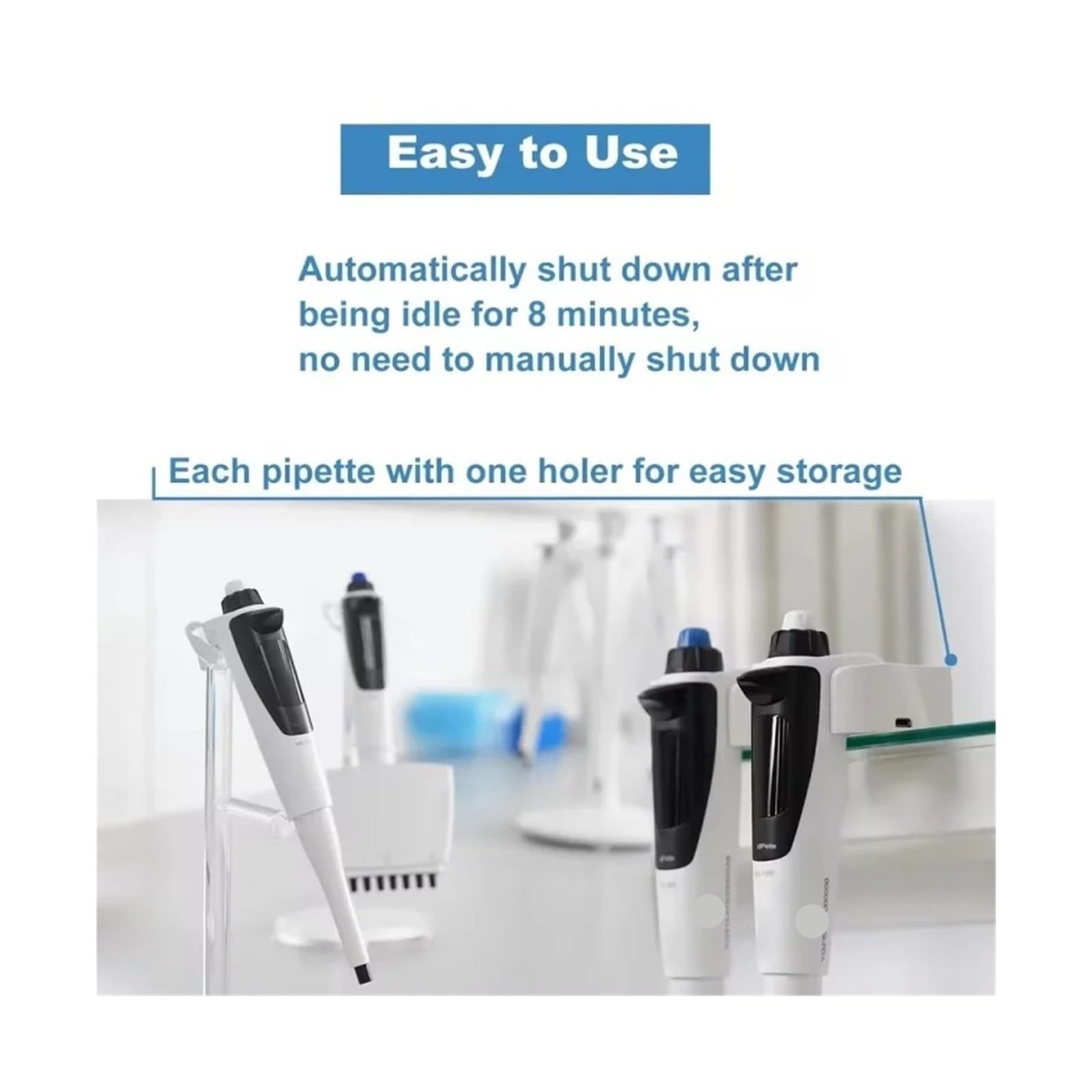 Pipette, Elektronische Pipette 0,5:1000ul Hochpräzise Einkanalpipette Mikroelektrisch einstellbare Laborpipette(DPette plus 0.5-10ul)