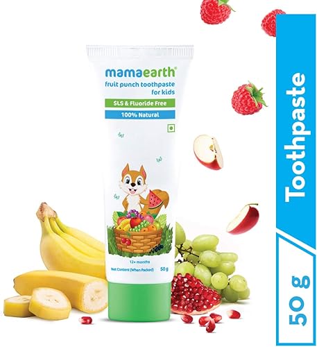 Miniatura 2 de Mamaearth Pasta de dientes para bebés de frutas mixtas naturales, limpia suavemente los dientes y las encías, combate las caries y las caries