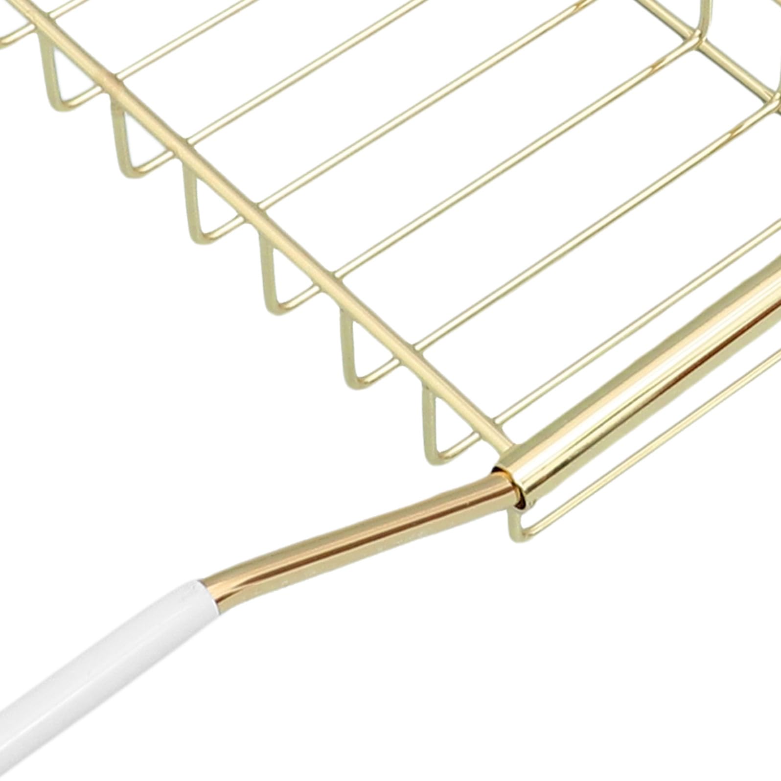 Scaffale Telescopico e Portatile per Bagno in Acciaio Inossidabile Oro Design Antiscivolo Mensola Estensibile per Vasche da Bagno e Doccia