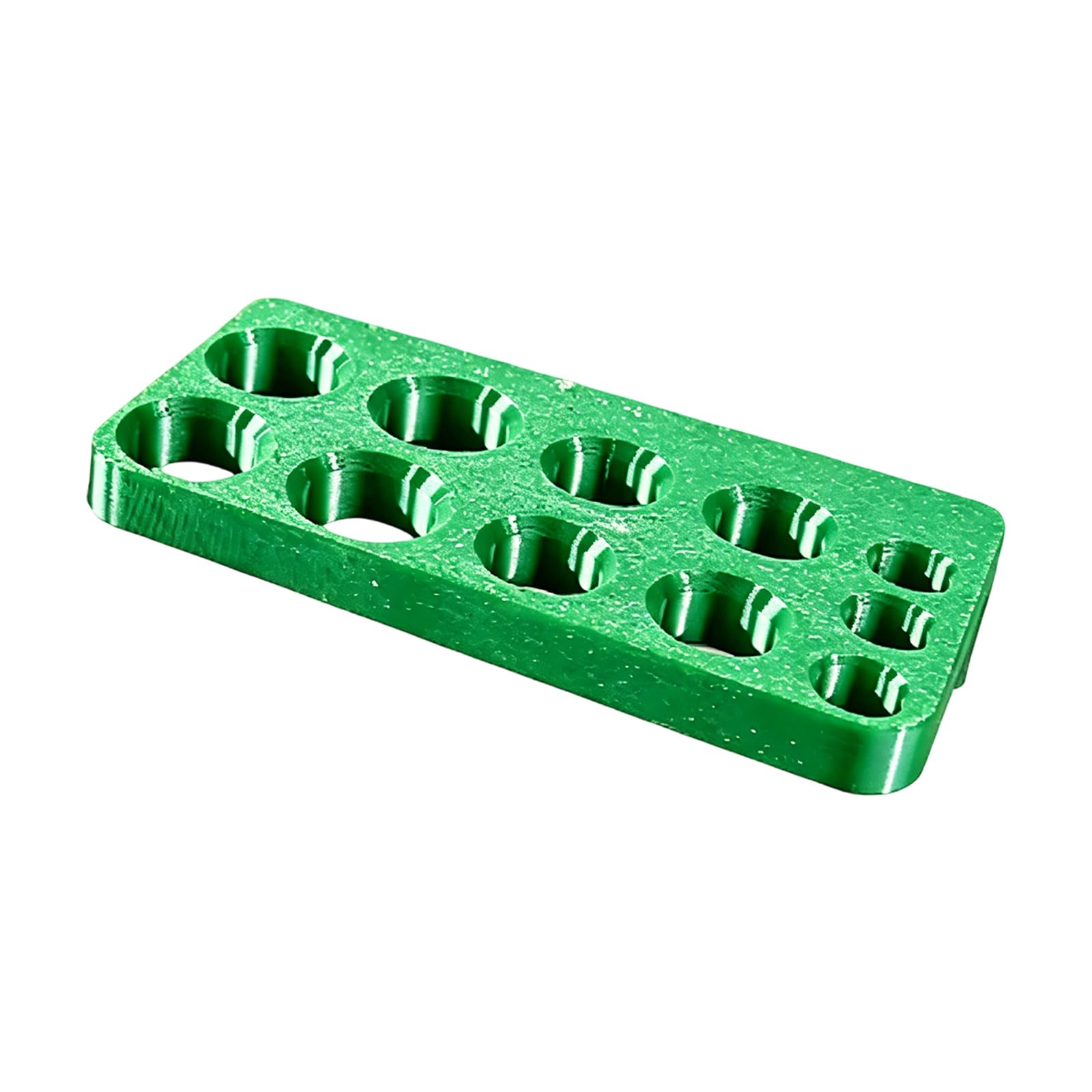 Kaeltsyn Green Socket Extension Storage Rack, Single Multi-Hole Holder For Ratchet Extensions, Garage Tools, And Workstation Area Use Socket Extension Organizer Ratchet Holder Garage Tool Storage Workstation Tool
