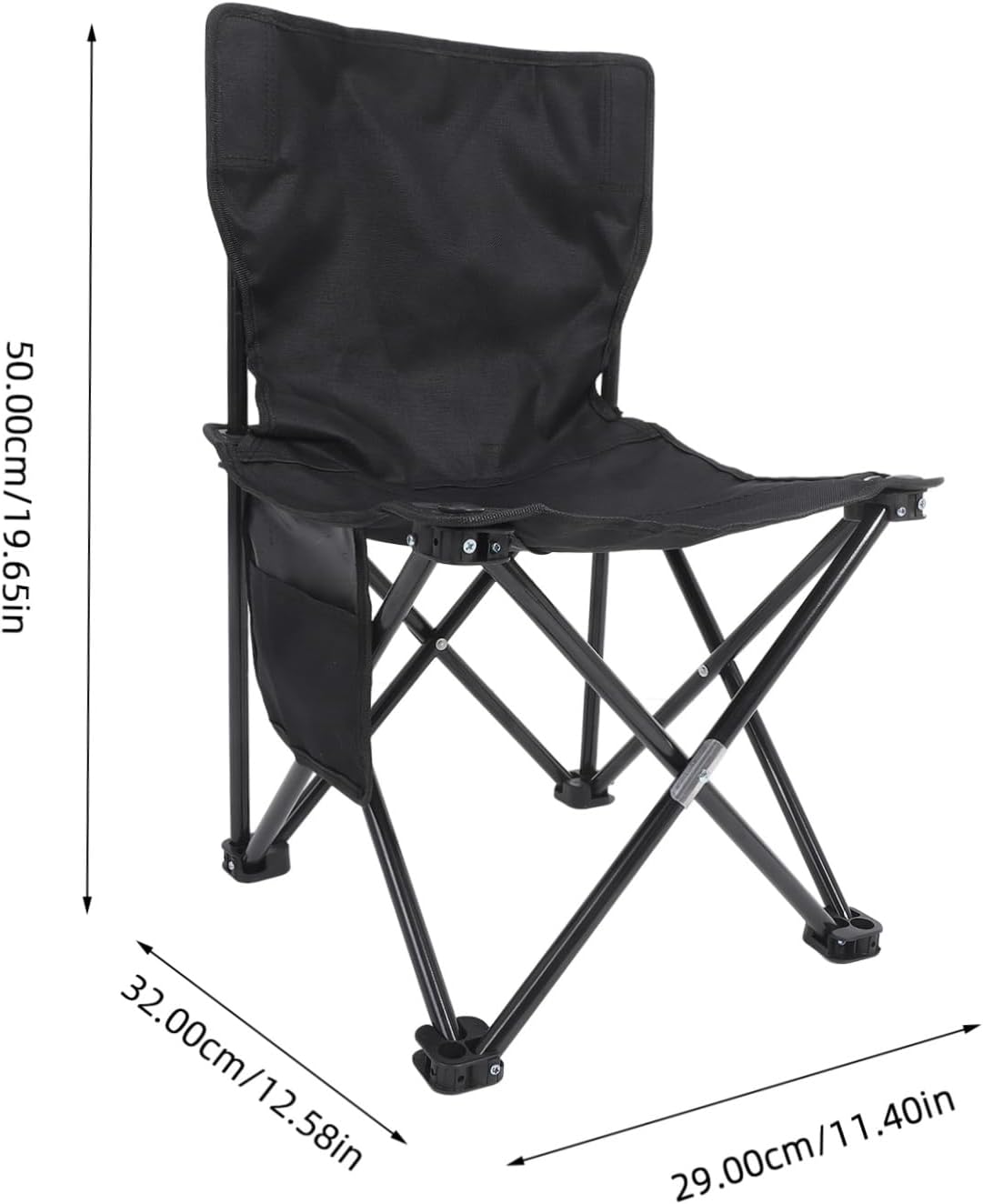 Lightweight Foldable Fishing Chair Portable Outdoor Camping Stool with Sturdy Frame Compact Design for Hiking BBQ and Leisure Activities