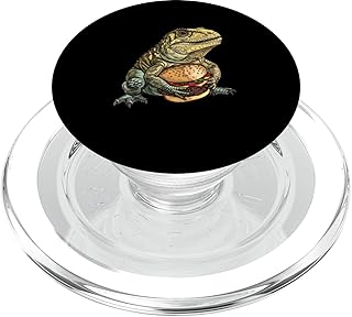 Uromastyx Eating A Cheeseburger PopSockets MagSafe PopGrip for iPhone