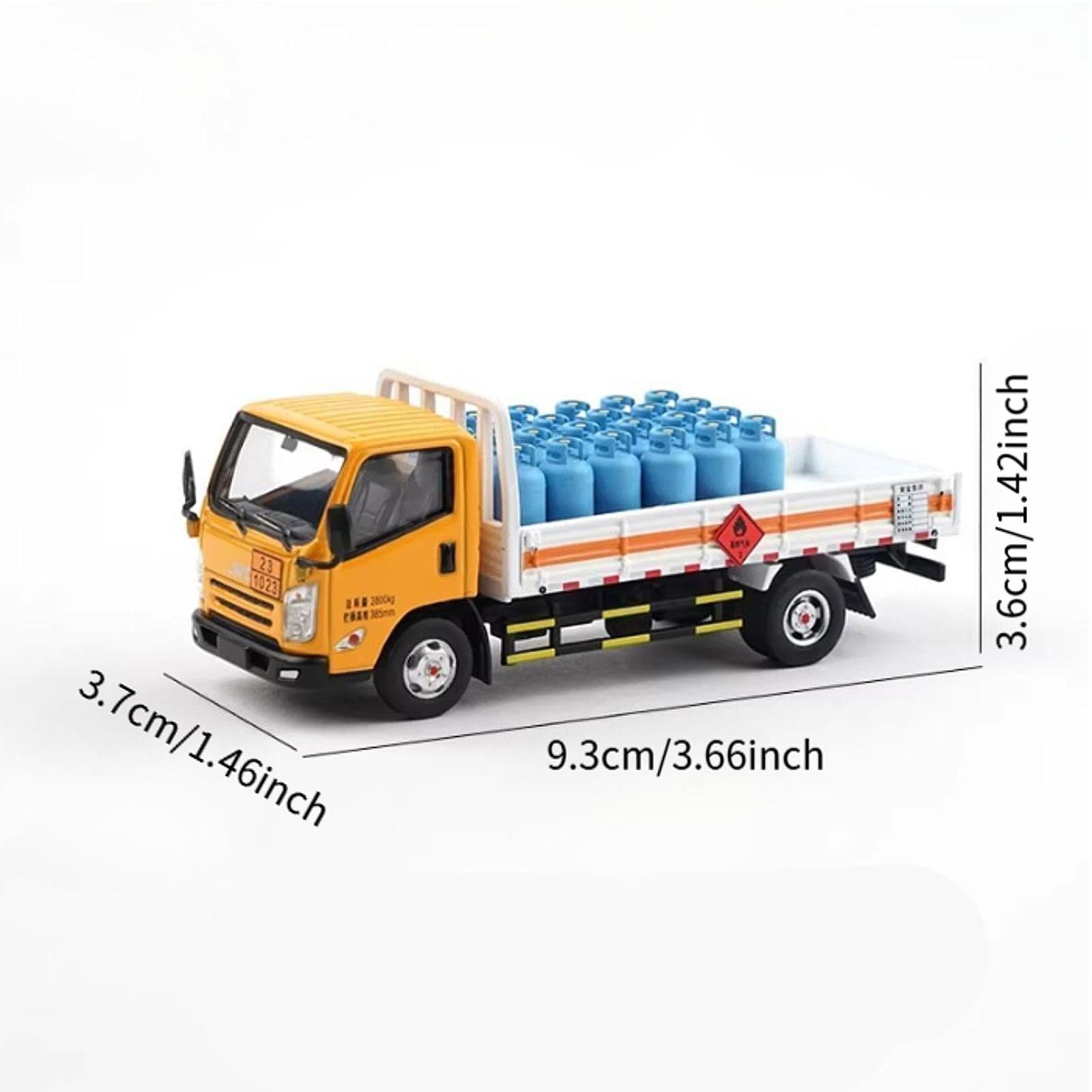 Milageto Camión Ligero de Transporte de Gas, Modelo 1:64, simulación de Durabilidad, vehículo en Miniatura Ligero de Calidad, Juguete de aleación