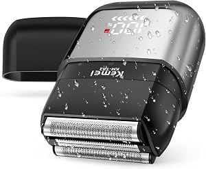 KEMEI Upgraded Foil Shaver, Mini Electric Shavers for Men with USB Type-C Rechargeable, Double Floating Blade Electric Razor for Men and Waterproof with LED KM-T82