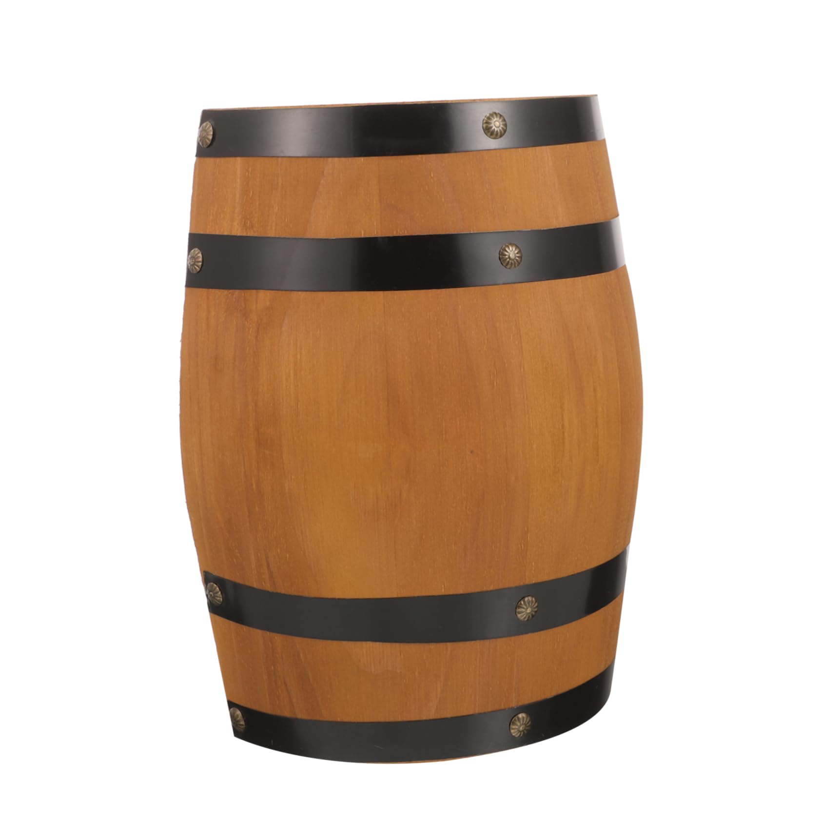 Cabilock Small Oak Barrel Craft Retro Style Wine Barrel Decor for Bar Kitchen Garden