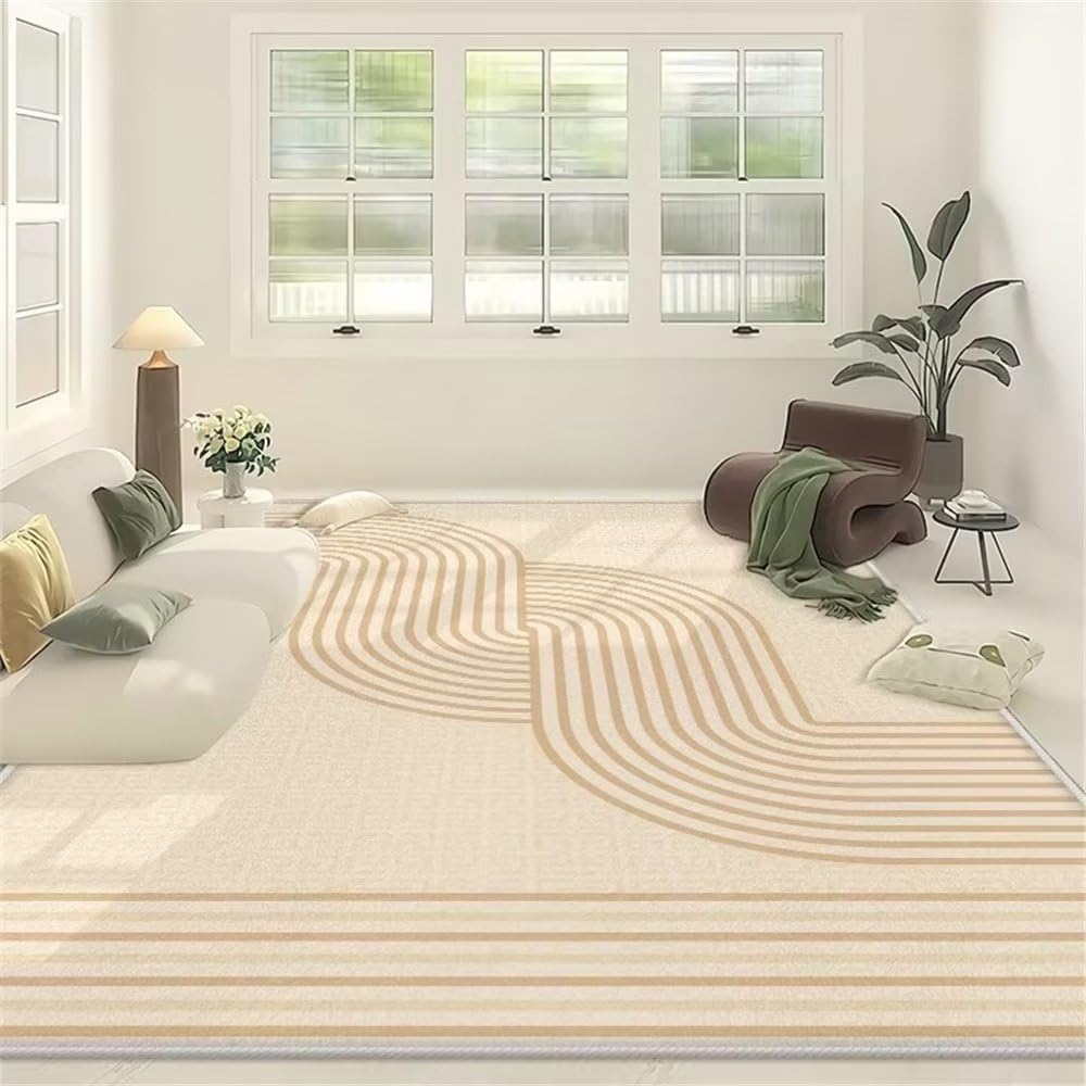 Tapis de salon brun 200x300 grand tapis chambre à coucher