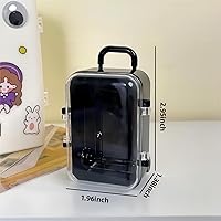 Vista 6 de 4 cajas de plástico para maletas de viaje para decoración de bodas, caja de almacenamiento de equipaje, mini equipaje, caja de regalo de maleta