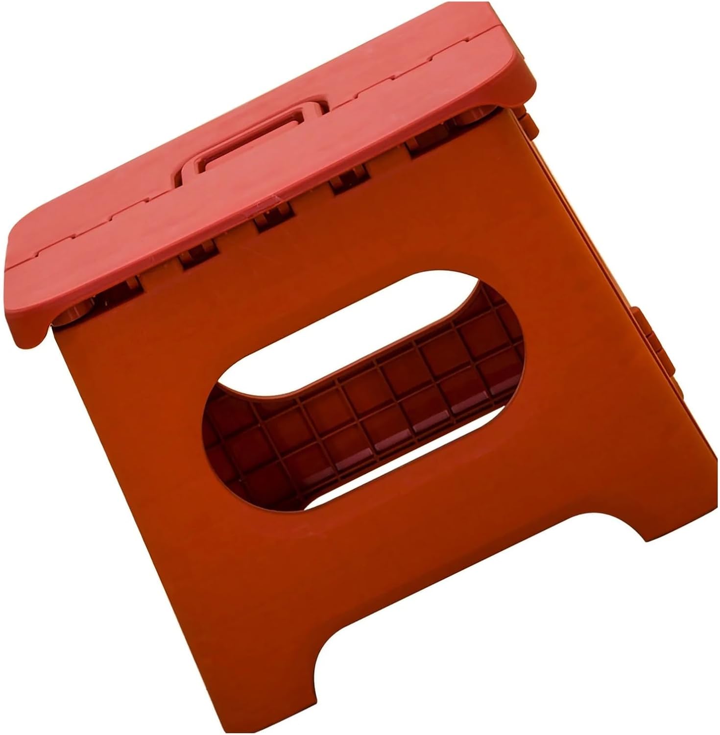 Folding Step Stool Made of Plastic Material Compressive Strength Sturdy Stable Lightweight(Light Green)