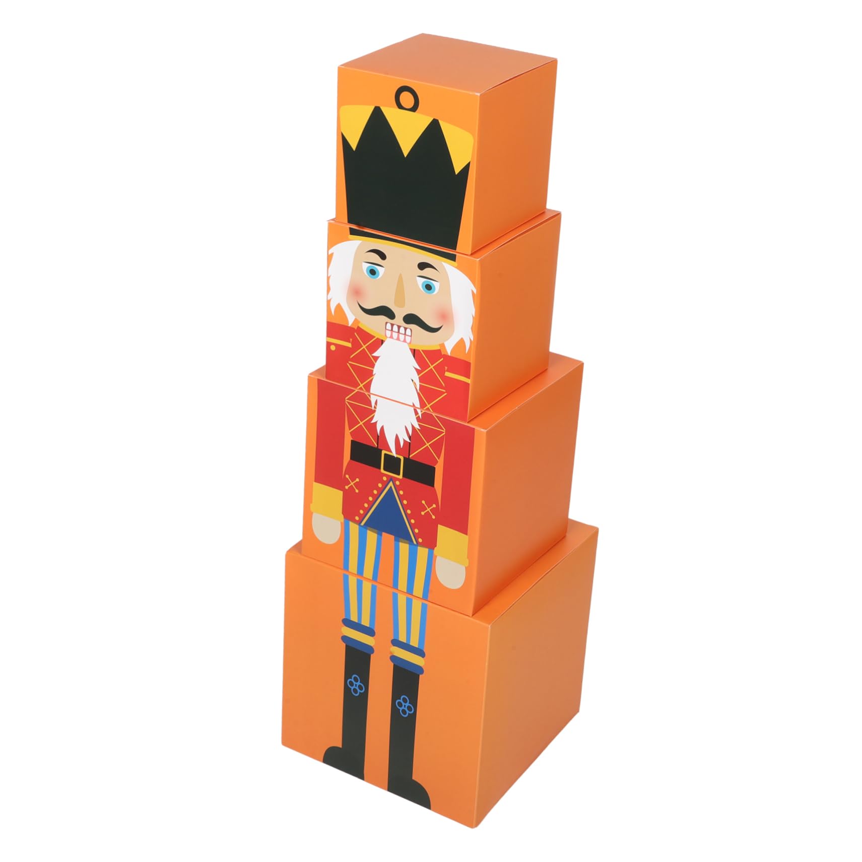 HEALSOPTHY Cajas Apilables Decorativas para Navidad Almacenamiento Multifuncional de Espacio y Decoración Festiva para Fiestas y Regalos