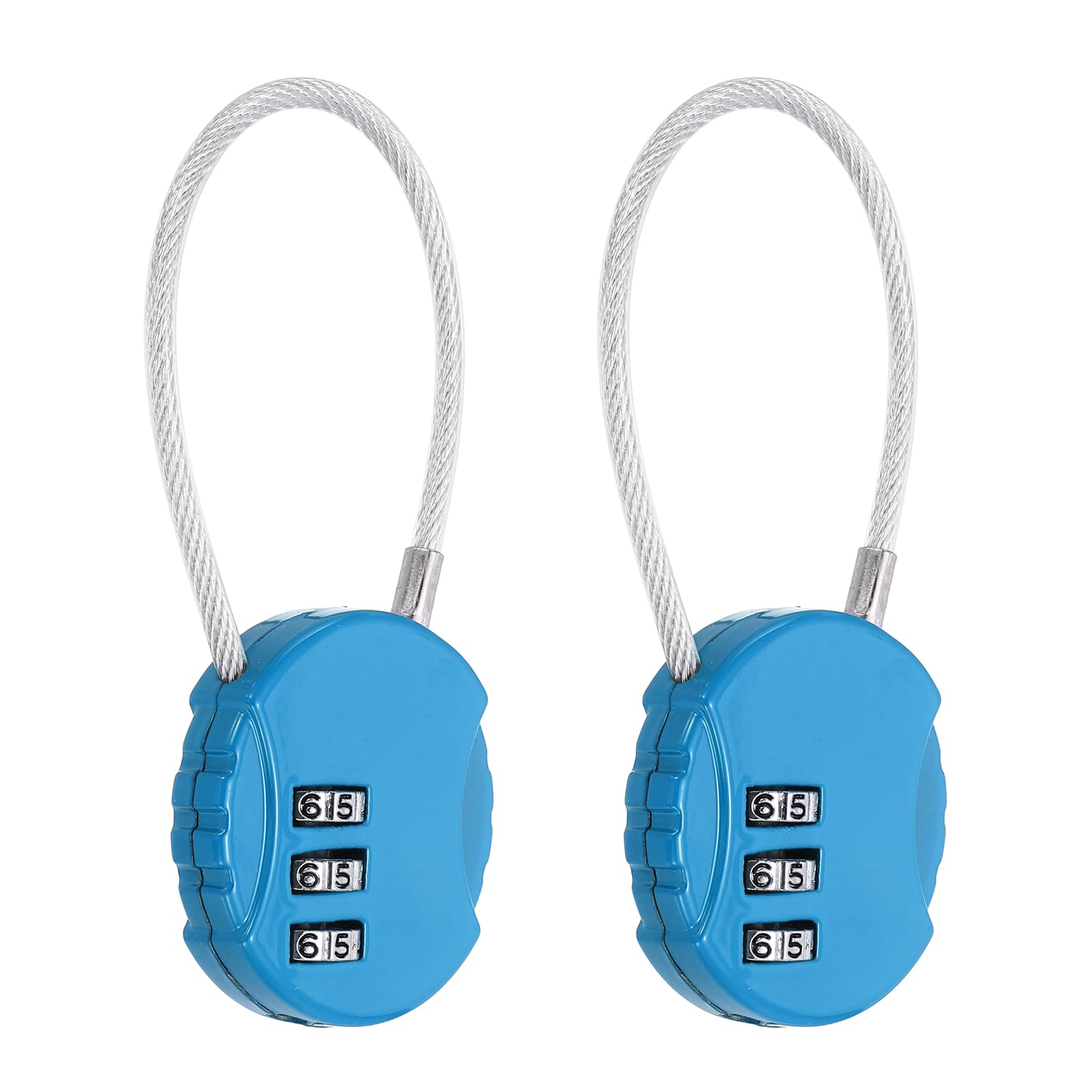 Cadenas de gym et bagage sans clé M METERXITY bleus pour sécuriser votre sac à dos