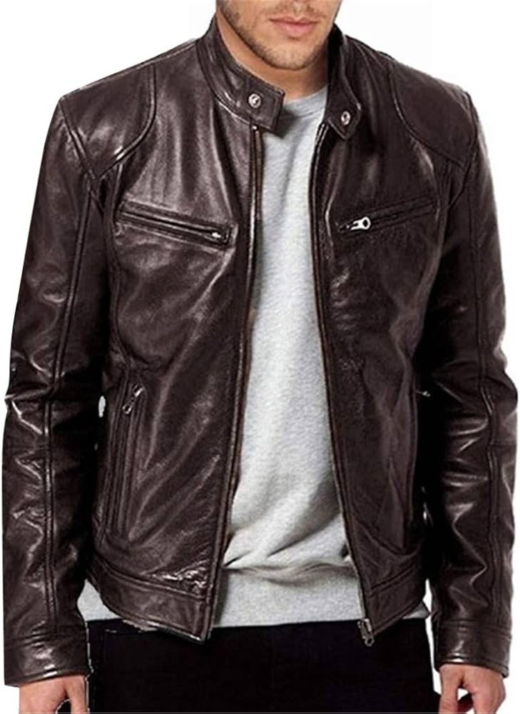 Long sleeve leather jacket Clearance