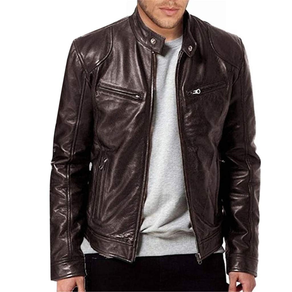 Lederjacke Herren Biker Echtleder, Herrenjacke Freizeitjacke Herbst Und Winter, Herrenmode Business Funktionsjacke Revers ReißVerschlussjacke, Outwear Mantel üBergangsjacke Sportjacke Sweatjacke