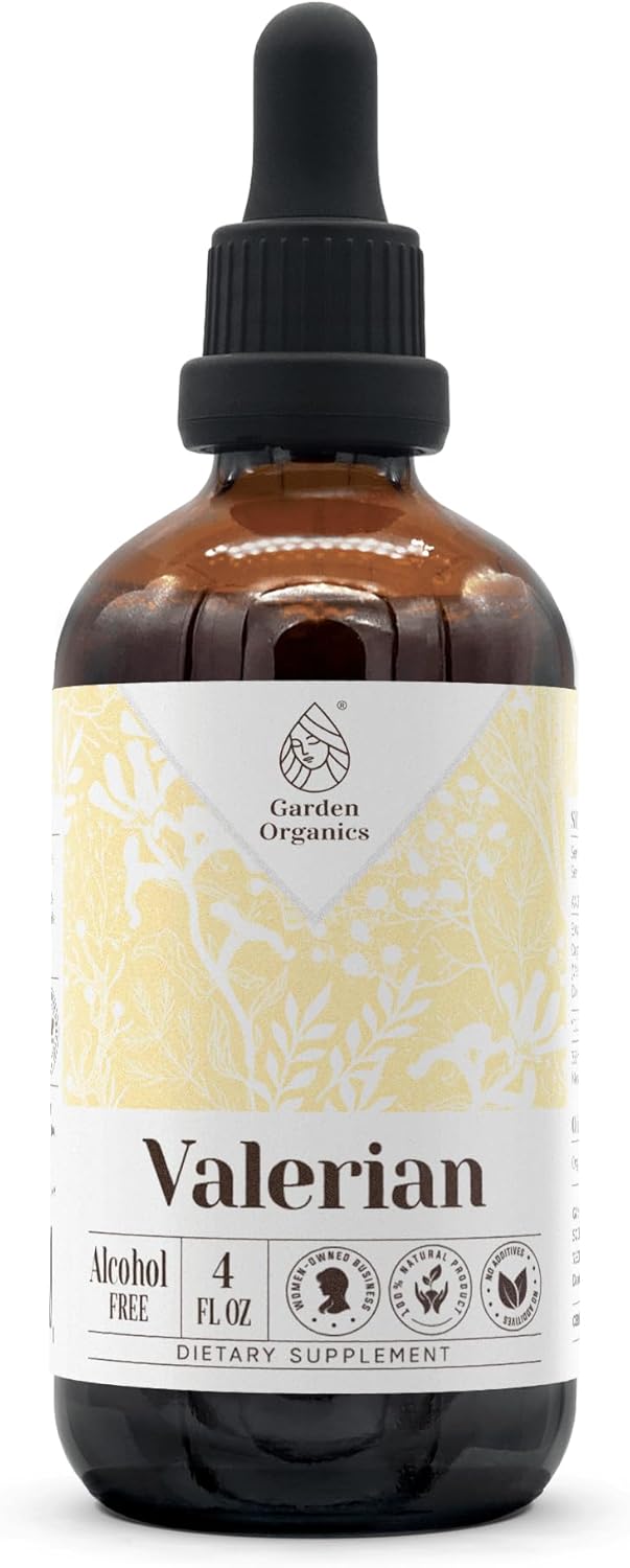Valerian Alcohol-Free Natural Tincture Extract, Immune System Booster, Liquid Drops Made from 100% (4 fl oz)