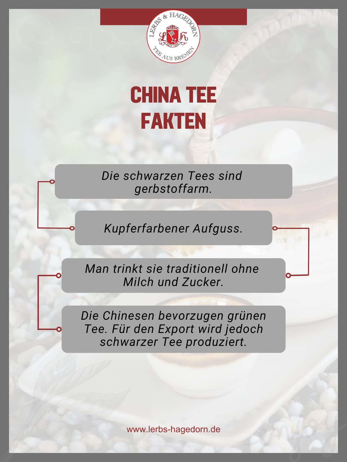Lerbs & Hagedorn, Bio Tee China Pu Erh Tee |Weich, Aromatisch 1kg (ca. 81 Liter) Oolong-Tee, Traditionelle Fermentation
