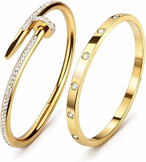 MEENAZ bracelets for women Stylish Bangles for women Adjustable Anti Tarnish Bracelet for girls 2 pc gold Kada for Women A... Price In India